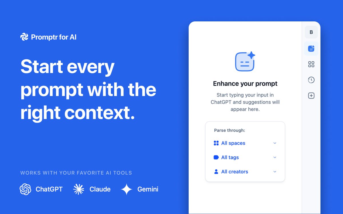 Promptr for AI tweet media