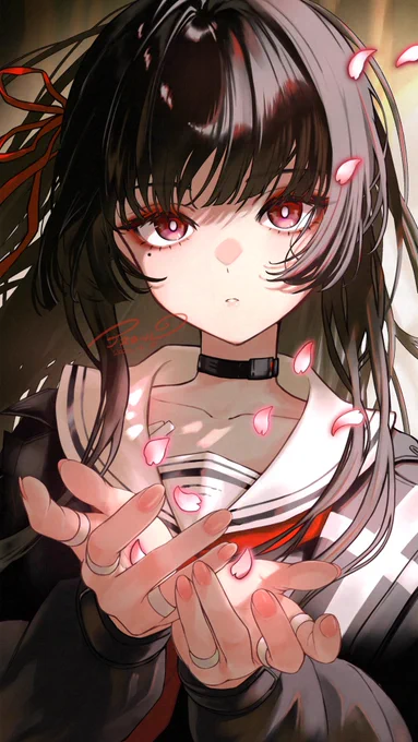 【お仕事のご報告】 アクションRPGゲーム「鳴潮」様の「千咲」ちゃんのイラストメイキング動画を制作いたしました! 黒髪サラサラロングの子って描きたくなる魅力がある…! (リプ欄に動画リンクあり) #鳴潮 #WutheringWaves #PRイラスト