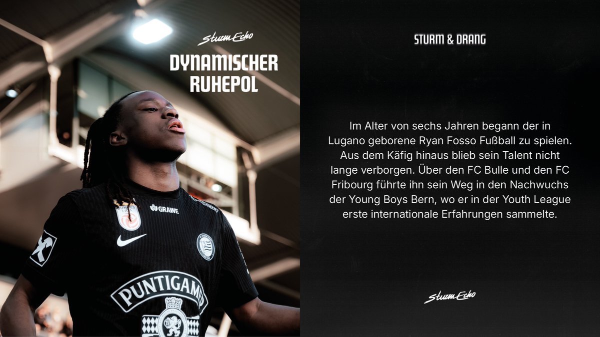 SKSturm's tweet image. Vom Käfig in Lugano bis nach Graz – Schritt für Schritt hat sich Ryan #Fosso nach oben gearbeitet. Im aktuellen SturmEcho spricht der sympathische Mittelfeld-Mann über seinen Werdegang und seine Ziele. 🇨🇲⚽️

Jetzt lesen: bit.ly/SturmEcho383 oder im Magazin! 🗞️ #sturmgraz