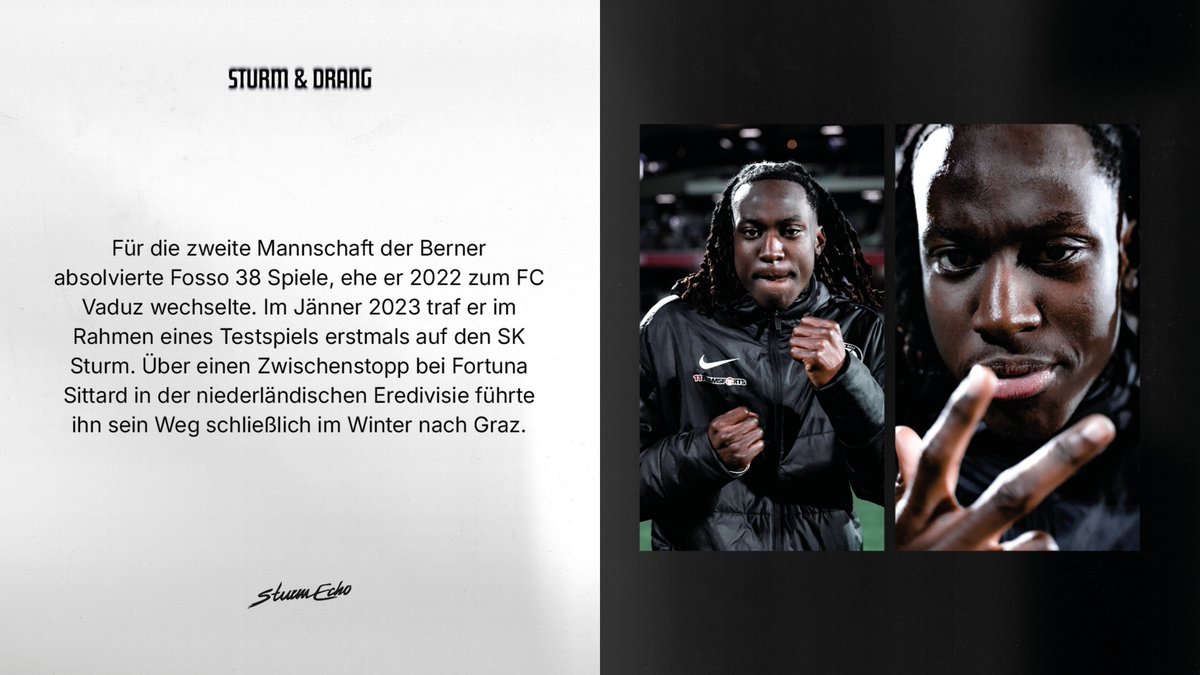 SKSturm's tweet image. Vom Käfig in Lugano bis nach Graz – Schritt für Schritt hat sich Ryan #Fosso nach oben gearbeitet. Im aktuellen SturmEcho spricht der sympathische Mittelfeld-Mann über seinen Werdegang und seine Ziele. 🇨🇲⚽️

Jetzt lesen: bit.ly/SturmEcho383 oder im Magazin! 🗞️ #sturmgraz
