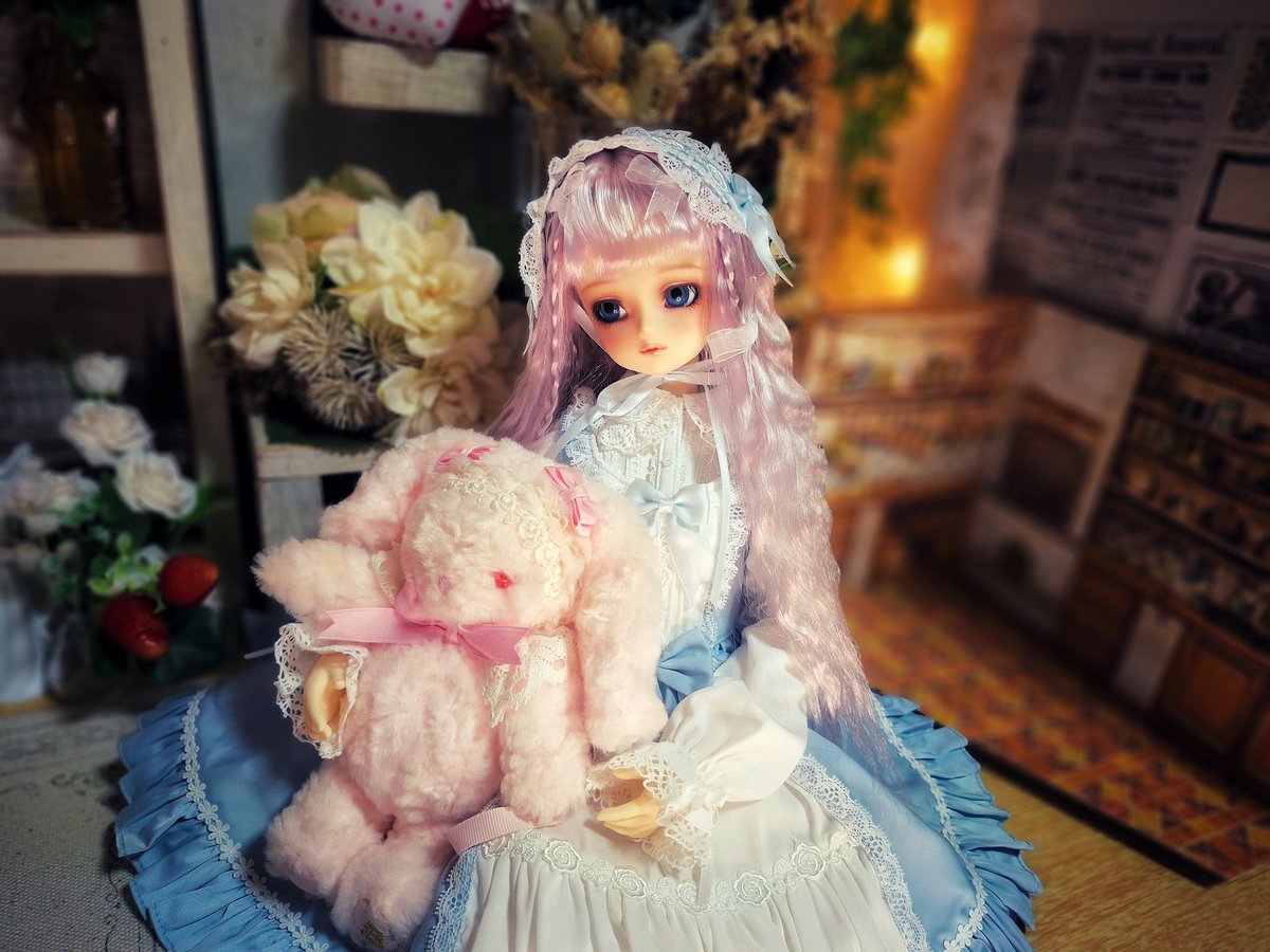 久しぶりにBABY.ドレスを着せてみました✨ナンシー（#sd蘭）にとっても似合ってる😊待ち望んだお手紙が届かず、落ち込んでいたけど元気でた！

「可愛い私が居るんだから、元気出しなさいよ」

本当にその通りです🙏💓