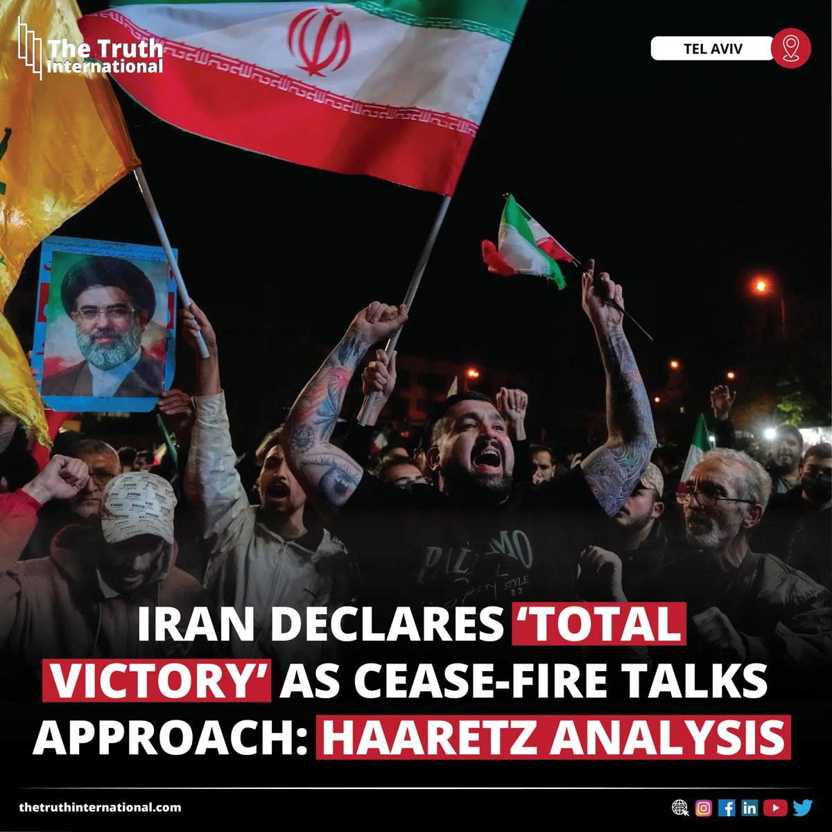 ttimagazine's tweet image. Iran Declares ‘Total Victory’ as Cease-Fire Talks Approach: Haaretz Analysis

CLICK HERE: thetruthinternational.com/iran-declares-…

#Iran #Declares #TotalVictory #CeaseFire #Talks #Approach #Haaretz #Analysis #TelAviv #TTI