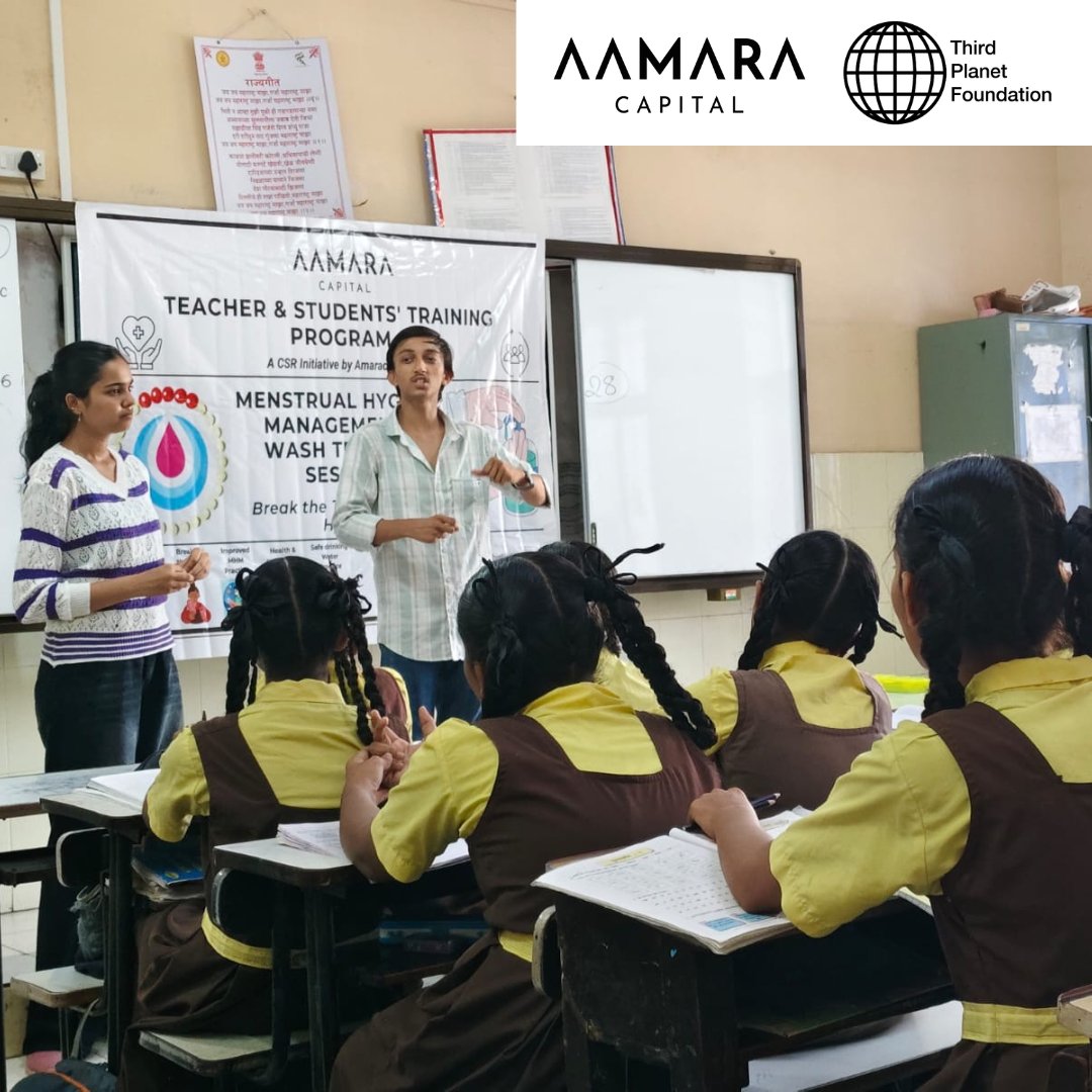 PlanetThird's tweet photo. In the fiscal year 2025-26, we implemented a Menstrual Hygiene Management initiative in government schools in and around Mumbai, Maharashtra, as part of Aamara Capital's CSR initiative.
#PeriodFriendlyWorld #menstrualhygiene #menstruation #MenstrualHygieneManagement #MHM https://t.co/XdmlvcpMr5