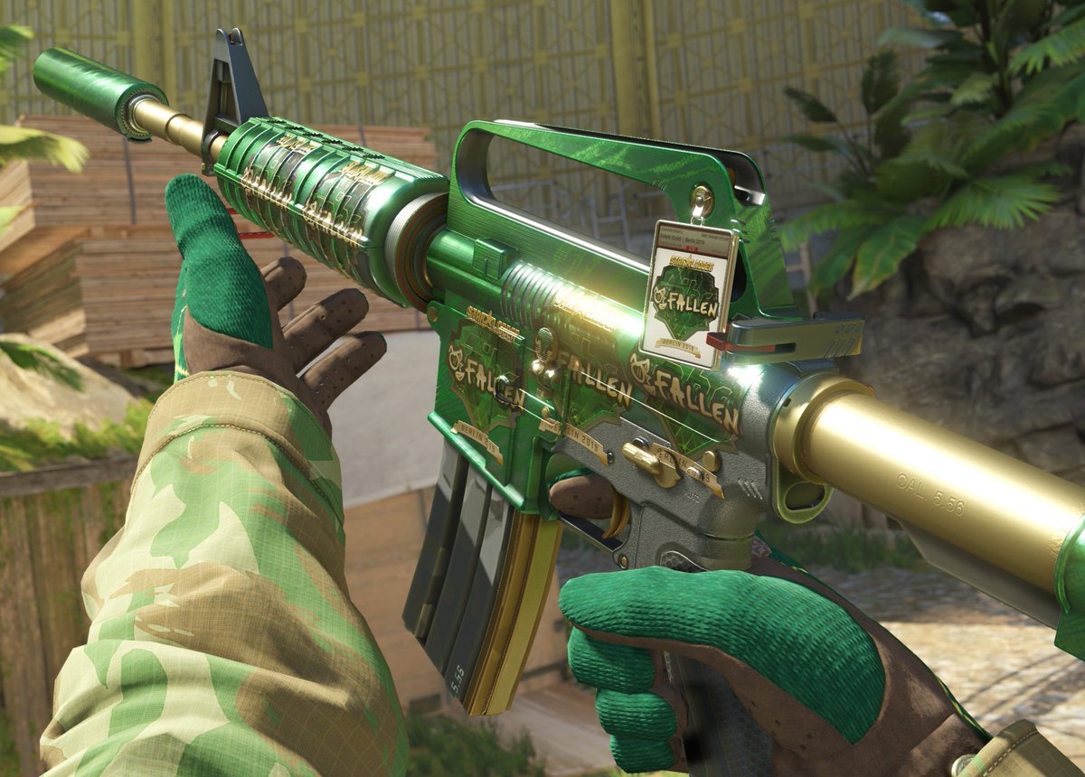New Craft! 🤩💙

🔹Crafted by: <a href="/offxhawk/">Hawk</a>

🔹Skin: M4A1-S | Electrum
🔹Stickers applied: 5*FalleN (Gold) | Berlin 2019
🔹Applied value: USD ~125💸 

©️ Screenshot by: <a href="/offxhawk/">Hawk</a>