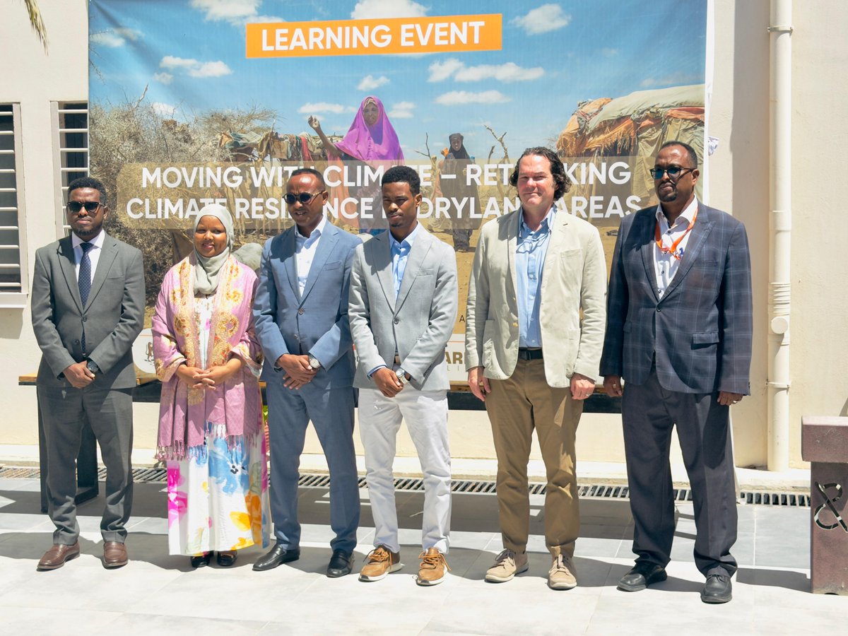 MackeyKev's tweet photo. It was great to support the launch of the DANIDA funded Anticipatory Action and Climate Resilience along Transhumance (AART) learning event. AART is the coming together of @SomRePOfficial,@caresom, @WVSomalia,@wardirelief and @SoDMA_Somalia  and Min. Of Agriculture. 

A project based on the the simple but powerful premise: pastoral mobility is not a problem managed; it is a solution to be supported. AART moves from reactive response to anticipatory action. For the first time in four decades- pastoral routes, grazing areas, water points, crisis pathways and service locations were mapped. Technical products to make practical decision-making tools that guides investments, reduce conflict, and align services with mobility patterns in Somalia’s dry lands.