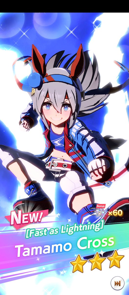 XZowlZ's tweet photo. Hace dos días comencé a jugar #umamusume el primer día me salió una #SeiunSky de 3 estrellas y ahora me salió esta, #TamamoCross...

Tuve suerte? https://t.co/SW92o7t81I