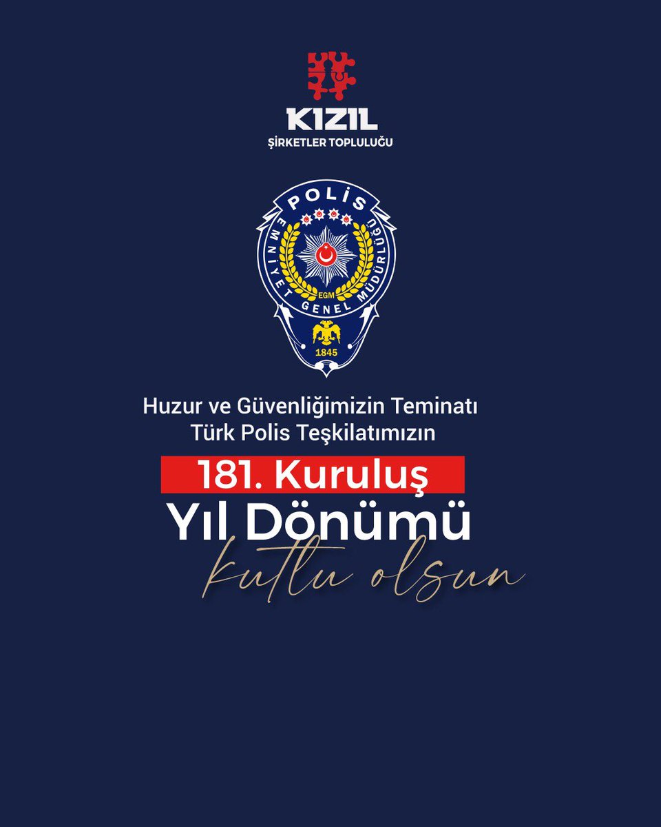 k_denetim's tweet photo. Toplumun güvenliği için büyük bir sorumluluk üstlenen Türk Polis Teşkilatı’nın 10 Nisan Polis Haftası’nı kutluyor, fedakârlık ve özveriyle yürüttüğünüz göreviniz için teşekkür ederiz.

🌐: https://t.co/eY5thoe54j

☎: 0212 520 44 00

#PolisHaftası #kızılşirketlertopluluğu https://t.co/4fZlow9sAt