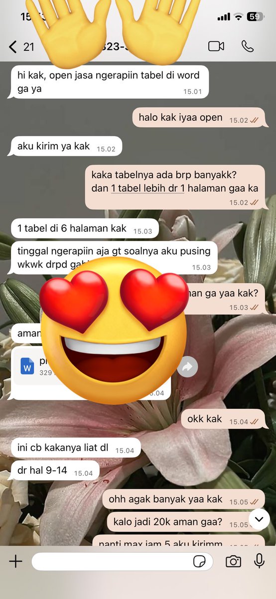 micijoki's tweet photo. T E S T I M O N I — joki rapihin tabel murah inrush di micijoki🫶🏻
#zonauang #zonajajan #jokiskripsi #jokimurah https://t.co/NHSrFIMBGv