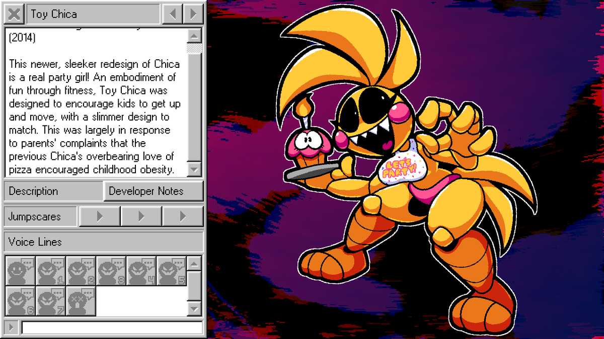 Toy chica (Frickbears 3) tweet media