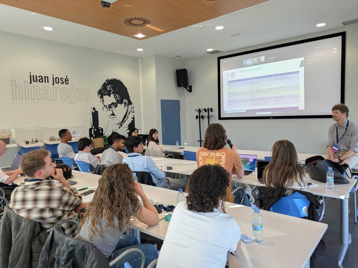 neuronanotechDN's tweet photo. @neuronanotechDN has successfully held its first training event — along with the mid‑term review — hosted at @imdeanano.🎉A fantastic step for our researchers and the future of neuroscience. Onward to the next breakthroughs! 🧠
#MSCA #NeuroNanotech #HorizonEurope #EUfunded https://t.co/6K7Zh7GcL3