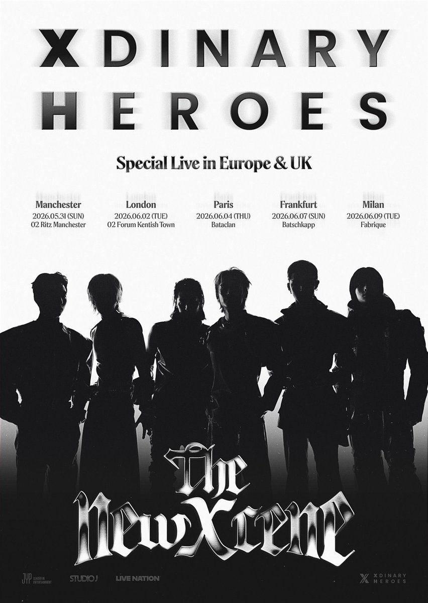 gunilsmenu's tweet photo. The New Xcene - Xdinary Heroes Special Live

Japan (January) → June (Europe) → i wonder what’s next? https://t.co/sieLgOLs0N