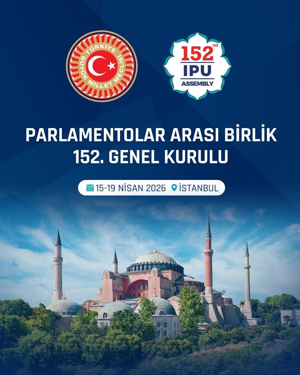 TBMM Başkanımız Sayın <a href="/NumanKurtulmus/">Numan Kurtulmuş</a>’un ev sahipliğinde düzenlenecek olan Parlamentolar Arası Birlik 152. Genel Kurulu İstanbul’da!
#IPU152 <a href="/TBMMresmi/">TBMM</a>

<a href="/avyusufibis/">Yusuf İBİŞ</a> <a href="/AKGenclikGM/">AK Gençlik</a>