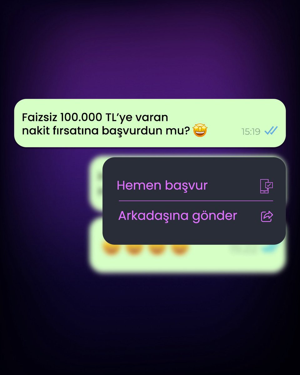 hesapbasitt's tweet photo. Bu mesajı gördüysen şanslısın 👀

100.000 TL’ye varan faizsiz nakit fırsatı Hesap’ta seni bekliyor. 😉 https://t.co/nrglXcTEzQ