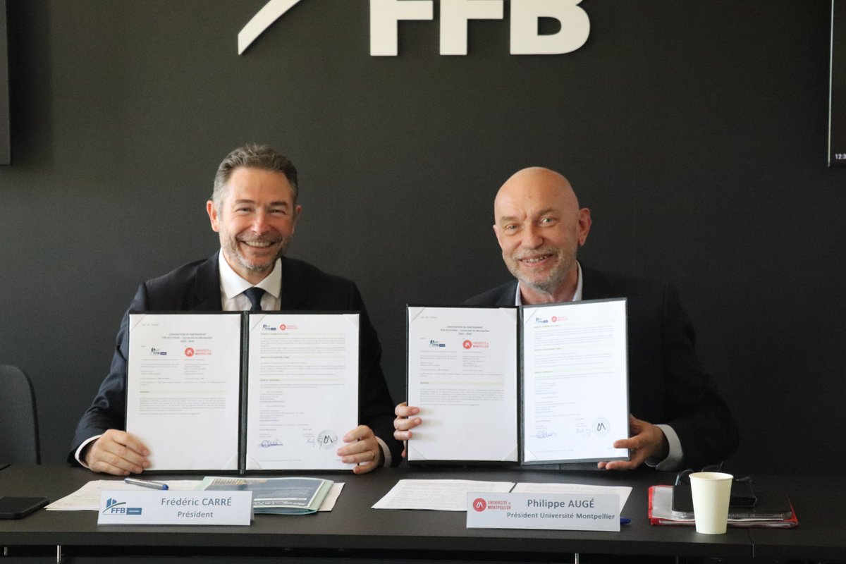 umontpellier's tweet image. Signature hier de la convention entre l’Université de Montpellier et la Fédération Française du Bâtiment en Occitanie 🤝Un partenariat renforcé autour de l’ #IA pour accompagner la transformation du secteur du bâtiment et soutenir l’#innovation, la #formation et la #recherche. 🚀