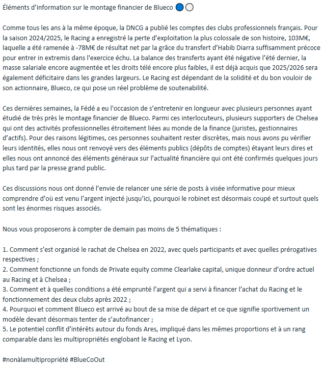 Fédération Supporters RCS tweet media