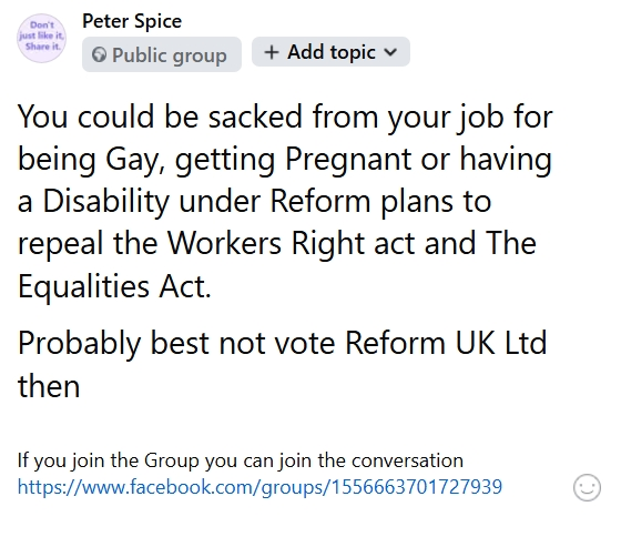 The reality of Reform that people need to wake up to

Please see MAGA ( I never thought it would happen to me)  buyers remorse for details