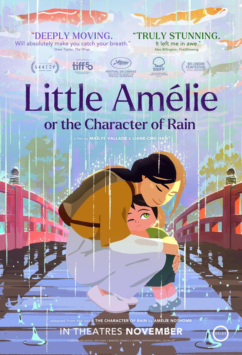 『アメリと雨の物語』

２歳児にとっての一年は無限の広がりを持っている。その冒険に等しい毎日をこの上もなく美しいアニメーションで綴った傑作。土や雨が匂い立つ。日本のある年齢以上の観客には特別な映像。日本で育つベルギーの子アメリの自我の目覚めとあの優しいニシオさん。-

#joefilm
