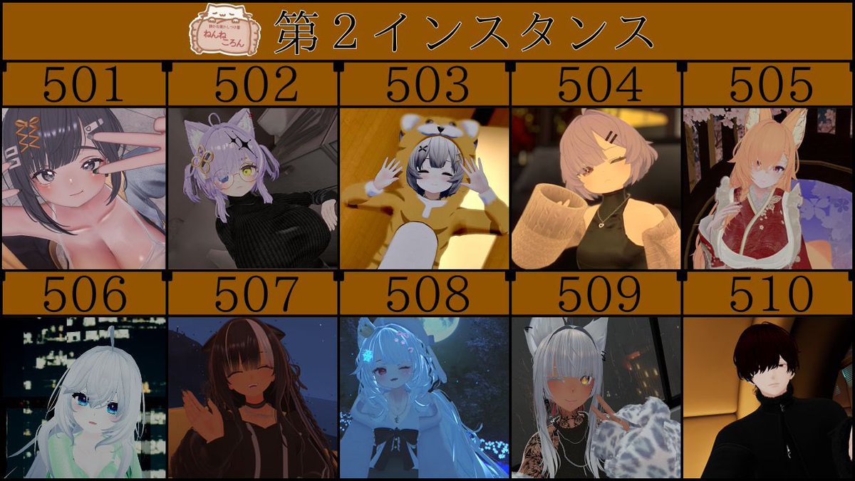 Nennekoron0607's tweet photo. 本日の【担当部屋一覧表】になります。 
4/9 24:00からぜひお越しくださいませ！ https://t.co/OOwAoMv58V