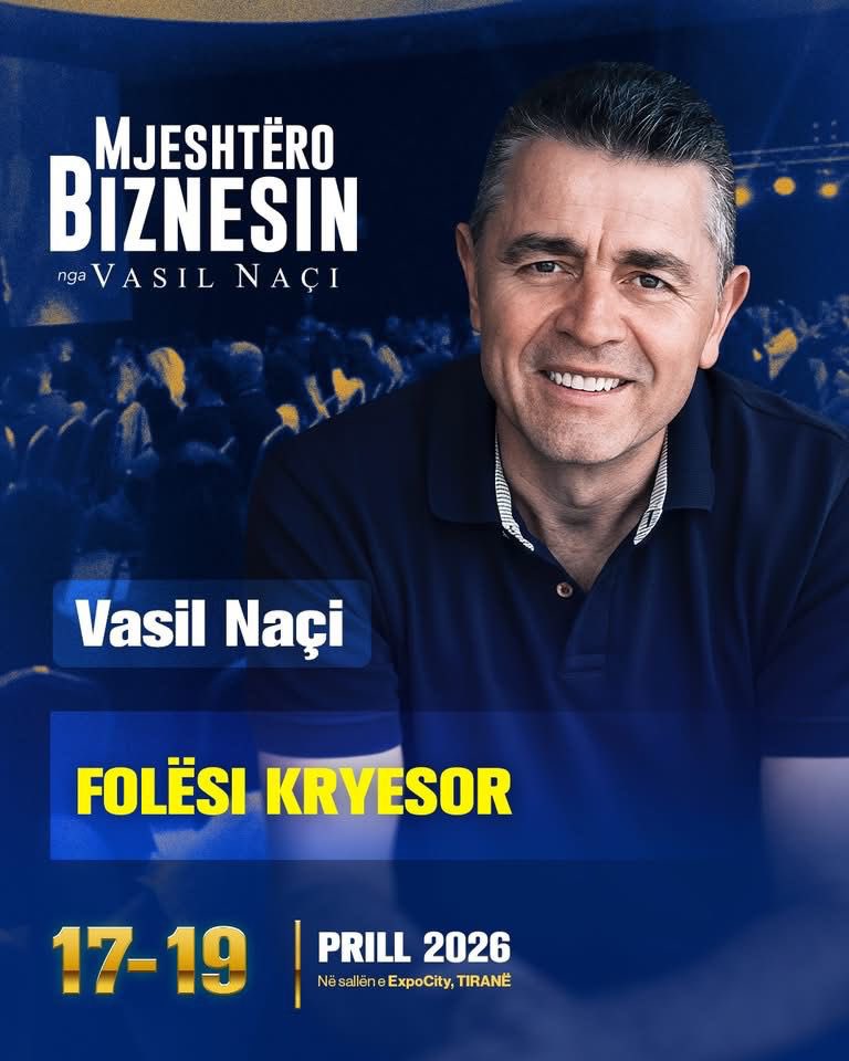 Τρεις ημέρες που μπορούν να επαναπροσδιορίσουν τη σκέψη και την επιχειρηματική σας στρατηγική.

Με κεντρικό ομιλητή τον κ. Βασίλη Νάτση και τη συμμετοχή καταξιωμένων εισηγητών, το event training «Mjeshtëro Biznesin» αποτελεί μια ουσιαστική ευκαιρία για όσους επιδιώκουν πραγματική