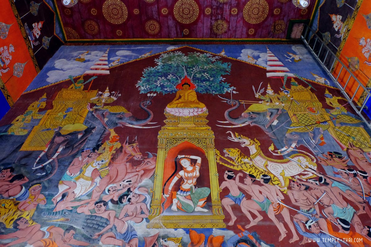 thai_temples1's tweet photo. Among the few historical temples in Chonburi province, Wat Tai Ton Lan (วัดใต้ต้นลาน) is the most interesting.

Its restored Ubosot preserves paintings, some of which date back to the temple's origins nearly two centuries ago.

https://t.co/vTIxbIfP0r https://t.co/vmYG6zkYH8