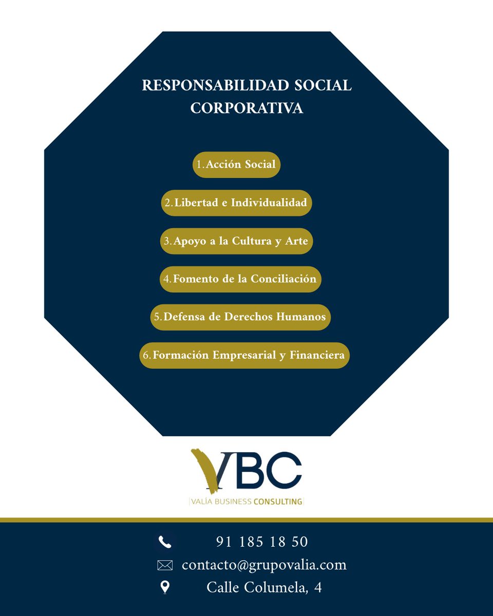 consultingvalia's tweet photo. Conoce nuestra Responsabilidad Social Corporativa.

· 91 185 18 50
· contacto@grupovalia.com
· Calle Columela, 4

#VBC #RSC #Grupovalia https://t.co/GgJygDIL69