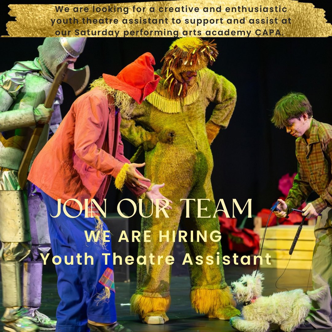 CapaCoombe's tweet photo. Just three days left to apply: 🎶 Do your happiest moments happen at a piano?
We’re looking for an enthusiastic Youth Theatre Assistant to support rehearsals, teach singing, and help young performers grow in confidence and technique.https://t.co/xoLQMX9AhL https://t.co/ylReEDEPzq