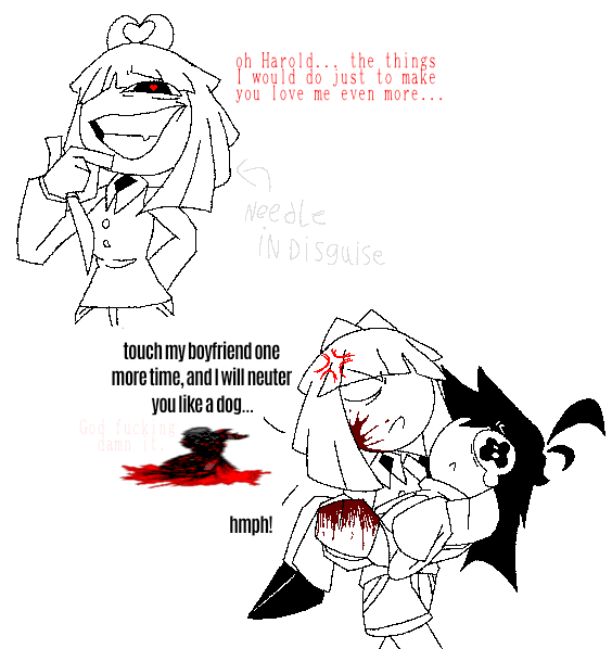 A little doodle of Claire and Harold

And Needle ig...

#fpe #fpeAu #fpeOC #fundamentalpapereducation #fundamentalpapereducationAU #FPELOSTLEGACY #clairefpe #haroldfpe #ShyBow