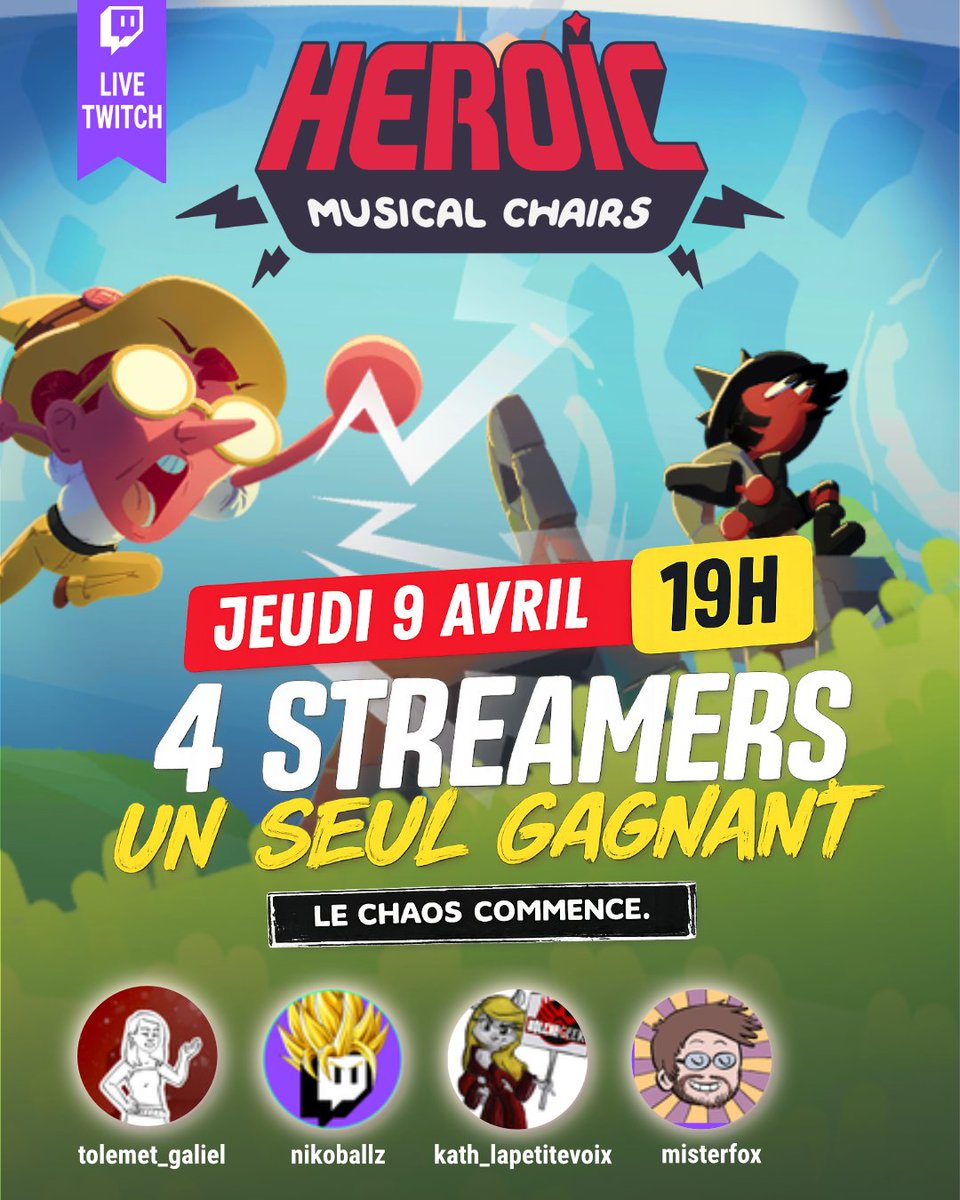 HEROIC MUSICAL CHAIRS ➡️ Wishlist Now ! tweet media