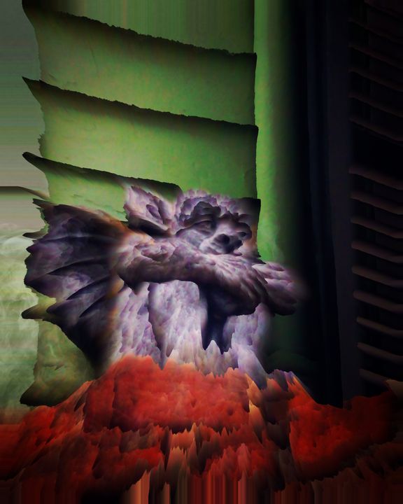 BAPUNK11's tweet photo. Art of the Day! "Lonely Gargoyle". Buy at: https://t.co/G8T8iIoK71 https://t.co/Brb4xF02Iz