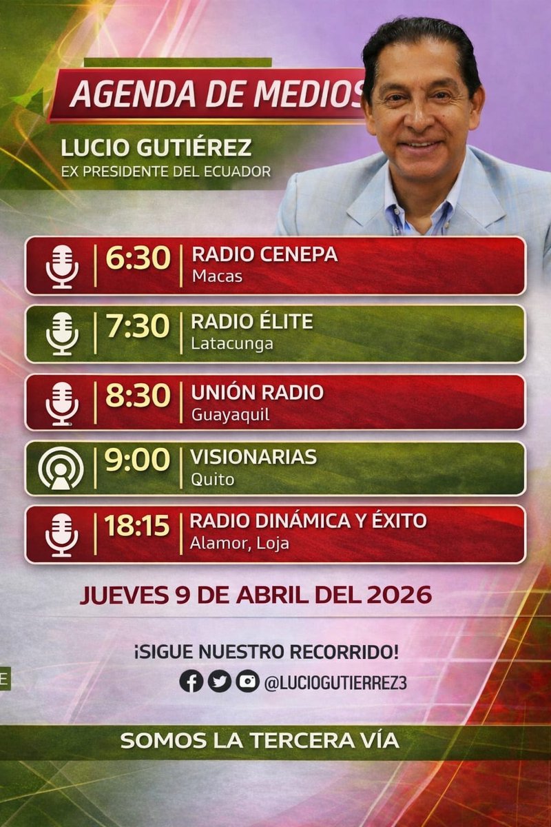 Lucio Gutiérrez tweet media