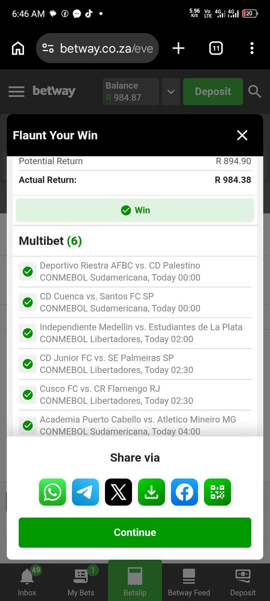 madida_thami's tweet photo. Congratulations 🎉 🎉 🫴🤑if you followed the midnight 9odds https://t.co/1whZKPEYrc