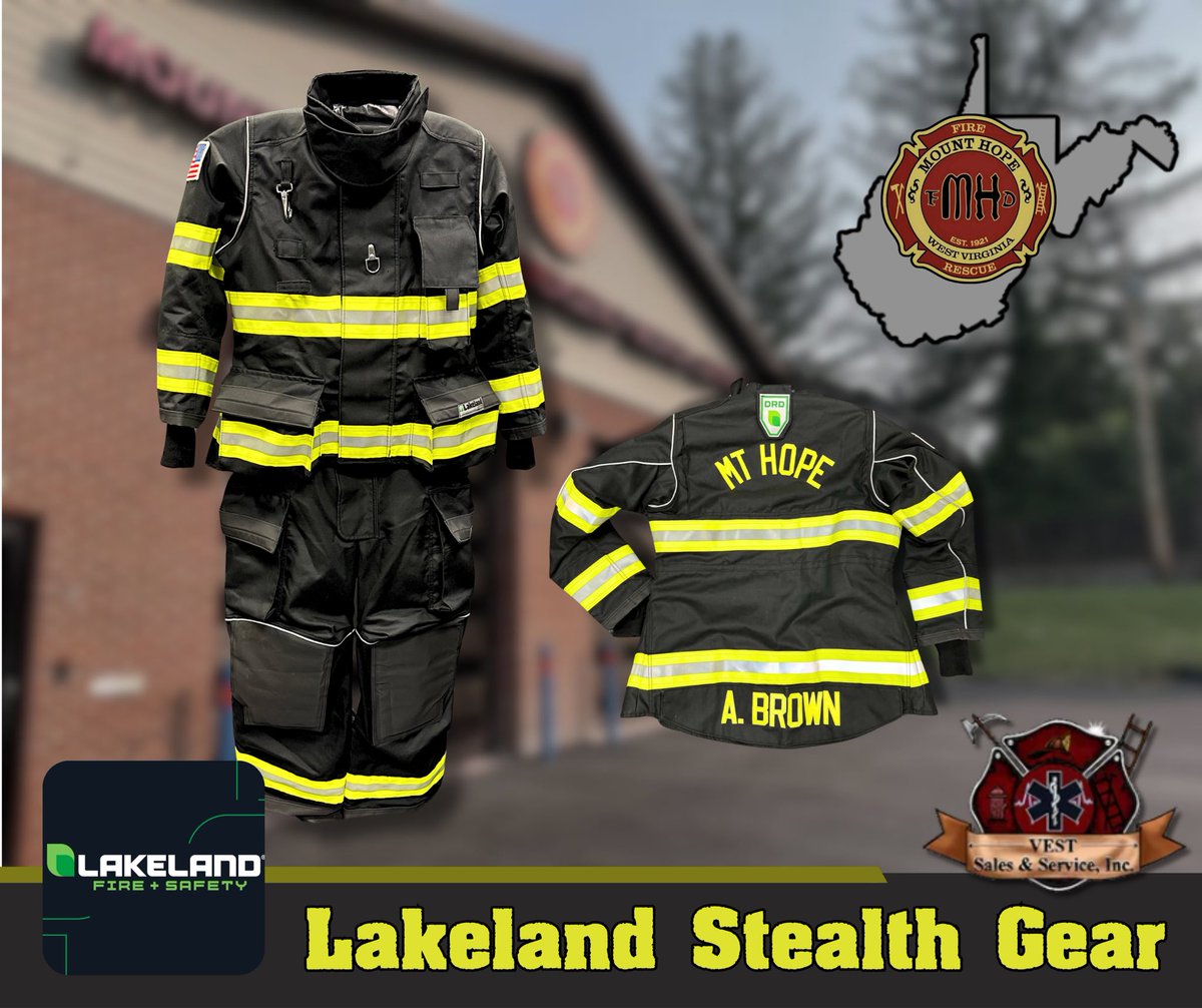 VestSales's tweet photo. 🔥 FRESH DELIVERY 🔥 of Premium Athletic Lakeland Stealth Turnout Gear for Mount Hope Fire Department (WV)!

We appreciate your business!

#VestSales #WV #Fire #Firefighter https://t.co/P2FSz7C3Qd
