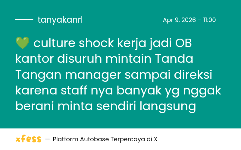tanyakanrl's tweet photo. 💚 culture shock kerja jadi OB https://t.co/CMlmE5QMux