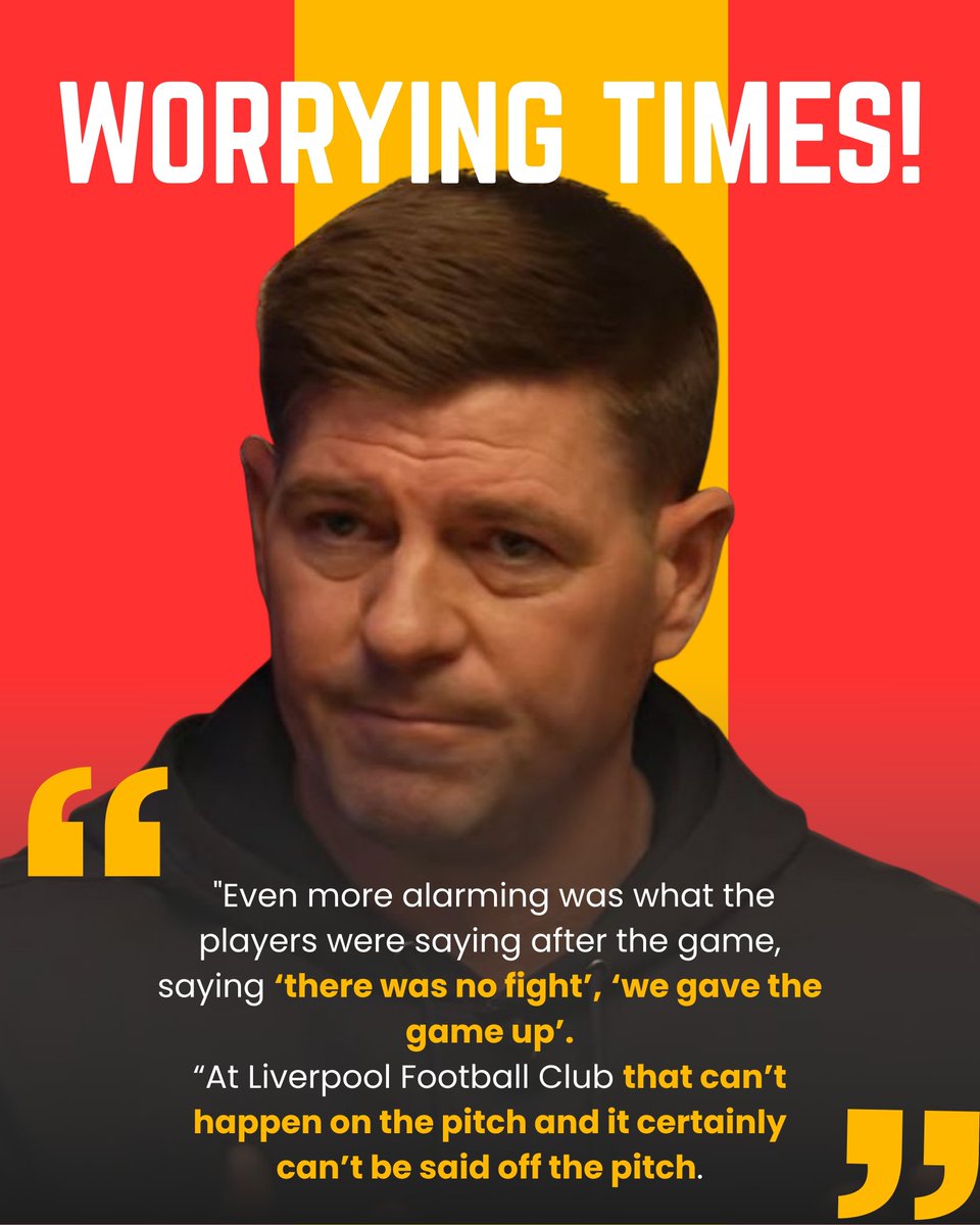 LFC_ID's tweet photo. WORRYING TIMES 

Mental Reset adalah hal yang dibutuhkan Liverpool saat ini. 

Tweaks macem apapun di aspek taktikal, skema, komposisi pemain, menurut gue tetap ga akan menyelamatkan musim ini. 

Karena semua yang ada di Liverpool musim lalu keliatan jelas udah hilang. Kolektifitas, hunger, desire, spirit, mentality monster, you name it. 

Dan seperti yang dibilang Gerrard, WORRYING TIMES ! 

Apa jadinya sebuah tim kalo hal-hal primer dan fundamental, niat, kemauan, semangat, dan paling utama, TRUST,  udah ga ada? 

Mau dipaparkan dalam sekian belas session tactical meeting, semua yang dibahas di buku Inverting The Pyramid,  The Numbers Game, ga bakalan masuk.

Tergambar banget kok ini di diri pemain, seperti dalam video yang dinihari tadi gue repost ampe 2x. Udah tau lagi di public space, malah cosplay ikan sapu". Ga ngerasa ada urgensi.

Lalu hal yang dibahas di TAW ttg Szobo yang malah "mempertanyakan" fans yg balik lebih awal di match FA Cup lalu. Kek ngerasa udah paling punya effort. 

Atau Ekitike yang dengan santainya tukeran jersey sebelum match kelar. 

Itu cuma contoh kecil, carut marutnya kondisi dari hal" fundamental yang disebut di atas.

Di periode awal rentetan hasil buruk ini, gue masih bisa bilang (sebagian dari yang baca waktu itu, menyebutnya pembelaan) kalo apa yang terjadi saat itu adalah akibat dari series of situation (pinjem istilah Klopp yang slalu milih pake kata situasi, ketimbang pake kata masalah) . Dan memang demikian adanya. 

Tugas kolektif jajaran manajemen, buat bikin smuanya terkondisi. Memperkuat squad, benahi mental, mengoptimalkan resource dsb. Bukan malah sekedar merekam konten roundtable yang seolah jadi kendaraan buat "menghindar"

Slot yang tiap hari ngadepin "situasi" ini, terbukti gagal dan tidak mampu melakukan pembenahan. Alih" bikin moral pemain meningkat, deretan komen aneh, menelanjangi "ketidakmampuan" pemainnya, di publik.  Komen" NPD nya. Smua malah memperburuk suasana.

Buah dari itu semua ya sekarang kita lihat, "i don't care anymore" , "I don't give a fook" mentality di diri hampir seluruh pemain.

Dan, dare I say that ... keputusan Mo Salah untuk cabut akhir musim ini, adalah, salah satu manifestasi dari "i don't care anymore" .

WORRYING TIMES, WORRYING TIMES