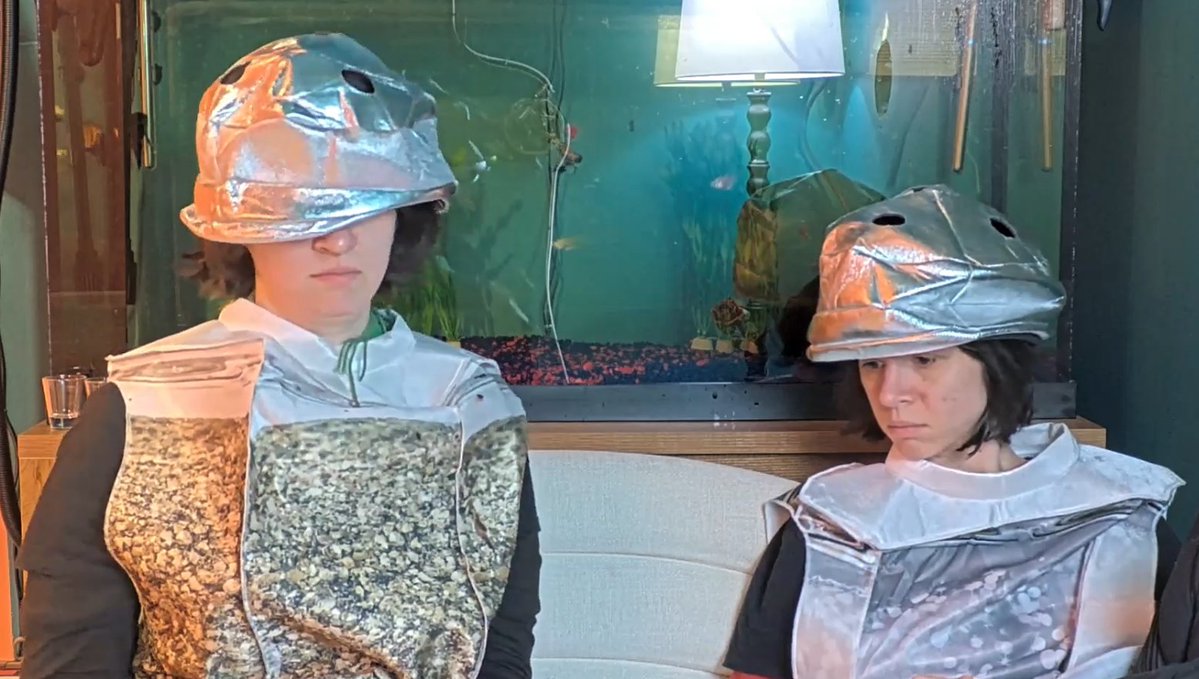 Telling my kids this is Daft Punk #fishtanklive