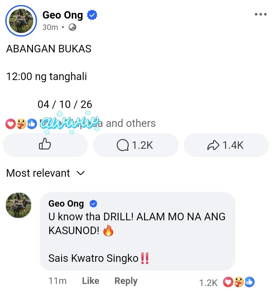 TeamOngfam's tweet photo. Abangan bukas ng alas dose, then, pati na din sa alas sais kwarenta e sinko.

#Ongfam #AGITH
#Masid https://t.co/tvxCxPWxqW