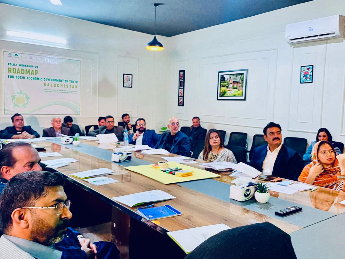 Rahnuma_FPAP's tweet photo. A policy workshop on the development of a roadmap for the socio-economic development of youth in Balochistan under PSDP schemes was held at the Directorate of Youth Affairs, Government of Balochistan. Regional Director R-FPAP Balochistan, Mr. Mushtaq Ahmed, attended the workshop and highlighted key challenges faced by youth in the province, including lack of education, poor health services, unemployment, coordination gaps, Life Skills-Based Education (LSBE), and issues related to Family Planning (FP) and SRH. He also shared various practical strategies and recommendations to address these challenges and emphasized the need for integrated, youth-centered policies to ensure sustainable development in Balochistan.

#RahnumaFPAP #RFPAP #YouthDevelopment #BalochistanYouth #PolicyDialogue #PSDP #YouthEmpowerment #SustainableDevelopment #LifeSkills #PublicPolicy