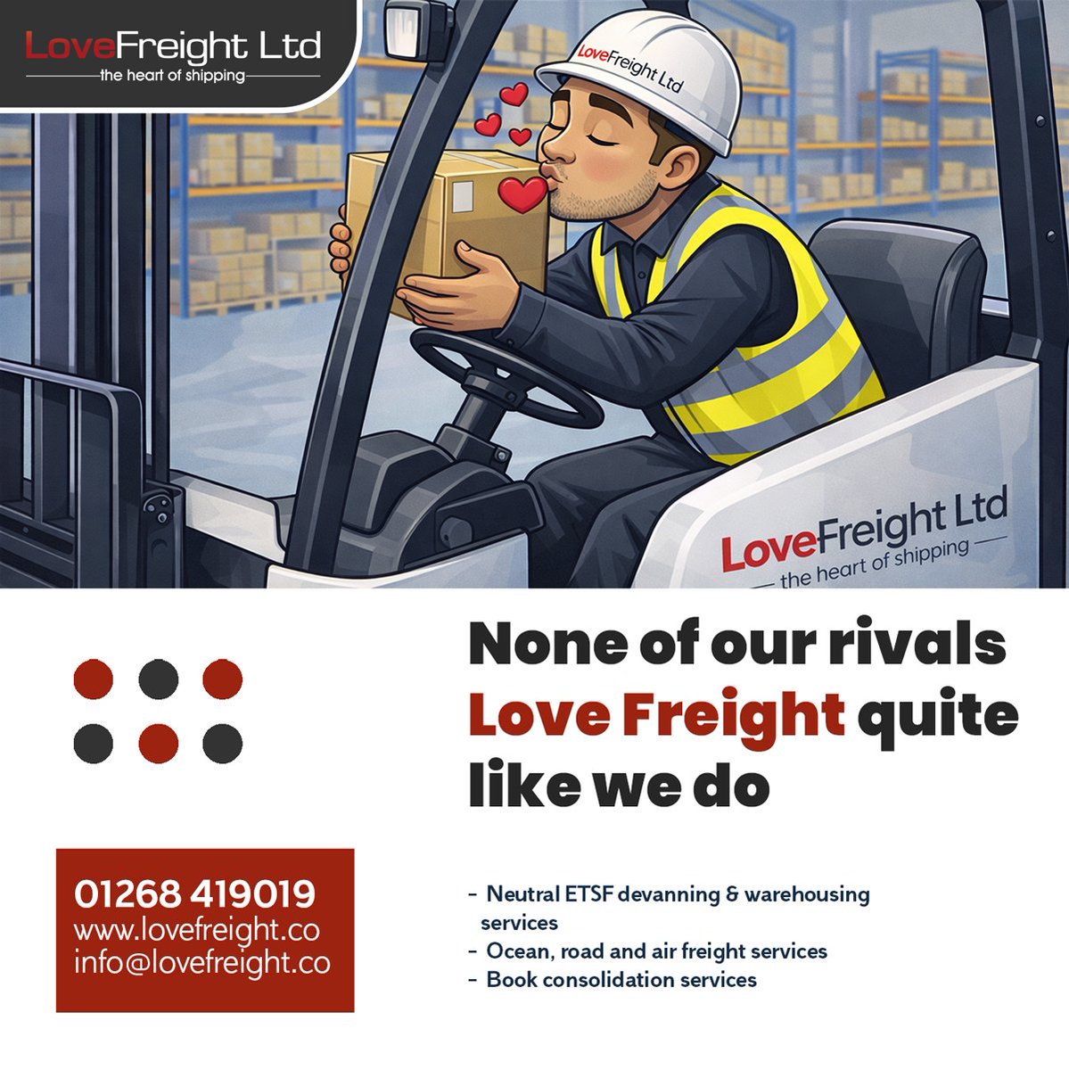 LoveFreight's tweet image. Love Freight - Getting to the heart of shipping and logistics.
lovefreight.co
#freight  #warehousing  #booklogistics  #LoveFreight