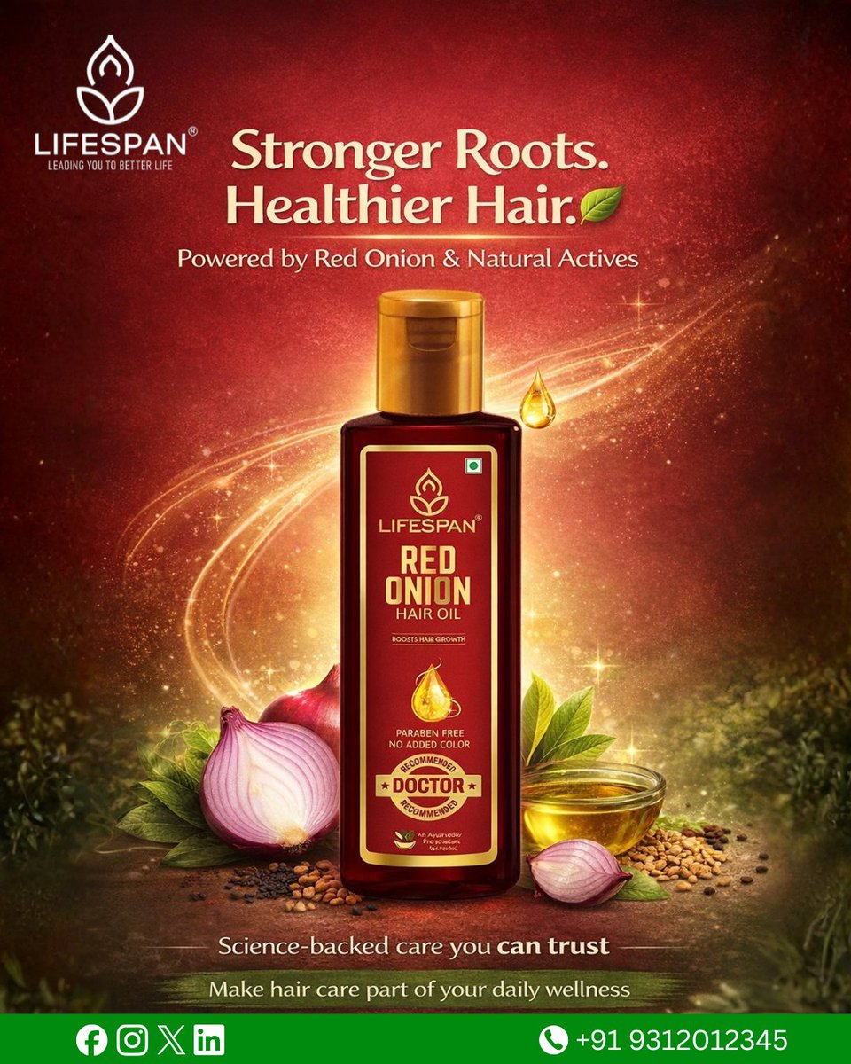 mylifespanlife's tweet image. Healthy hair starts at the roots. 🌿 Try Lifespan Red Onion Hair Oil to nourish, strengthen, and support natural hair growth daily. #Lifespan #HairCareRoutine #RedOnionOil #HairGrowth #HealthyHair