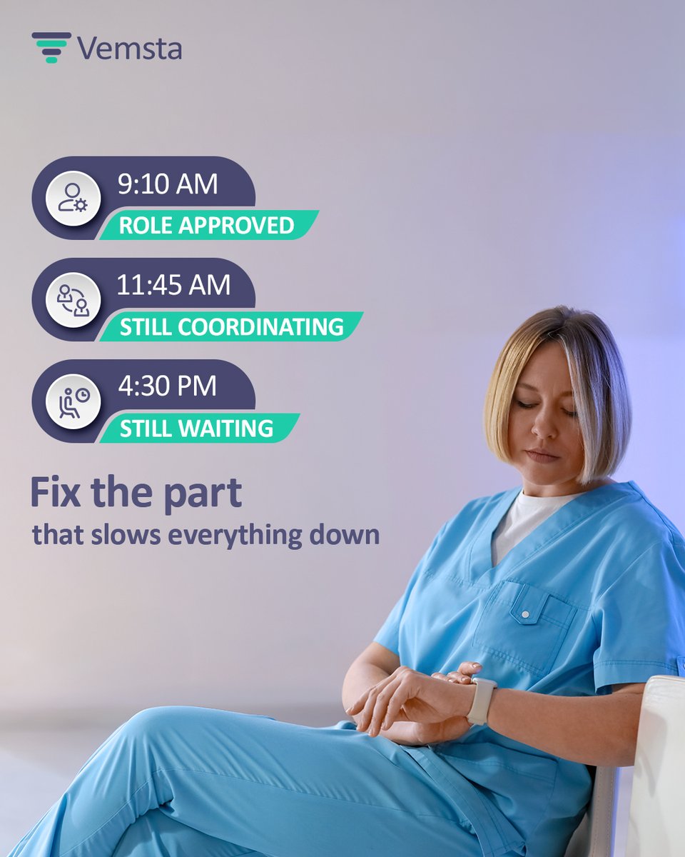 vemsta's tweet photo. Vendor calls.
Status checks.
Back-and-forth coordination.

That “middle” is where most time is lost.

Vemsta simplifies that layer —
so staffing moves forward without constant chasing.

https://t.co/IqV9S2m83k

#Vemsta #HealthcareOperations #HospitalLeadership #HospitalStaffing https://t.co/HfWA9z4iup