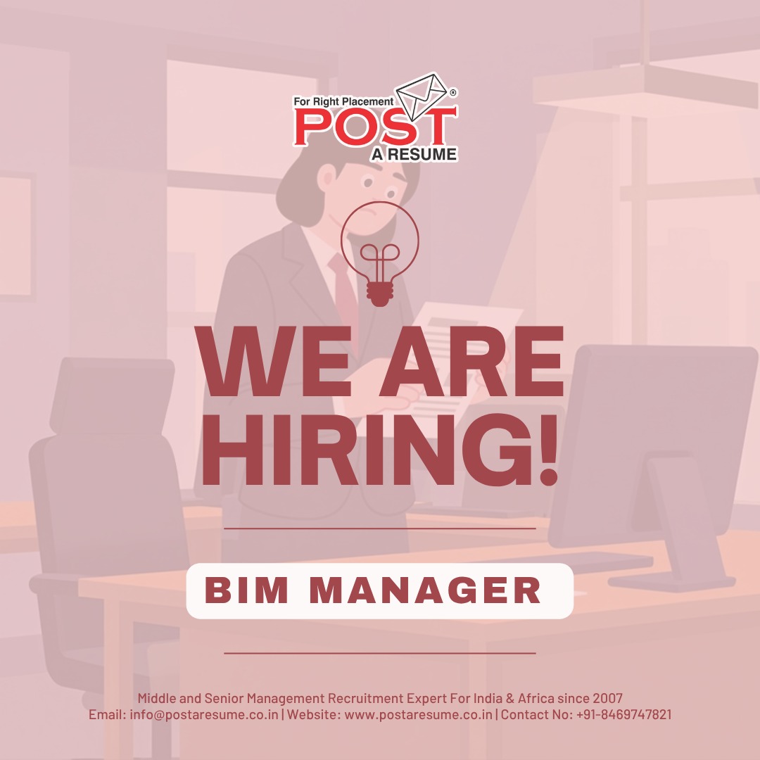 postaresume's tweet image. 🚀 We’re Hiring: BIM Manager
APPLY NOW:- career.postaresume.co.in/jobseeker/1302…

📲 Join our WhatsApp Channel updates:
lnkd.in/d2fp_Hpc

🔎 Apply for more opportunities here:
lnkd.in/dzs5v-H2

#HiringNow #BIMManager #EngineeringJobs    #PostAResume #VipulMmali #VipulTheWonderful🚀