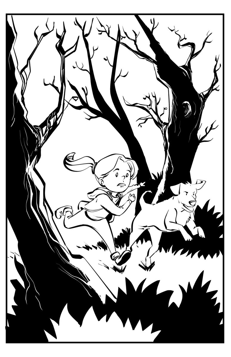 Thinking about my dog and girl comic 