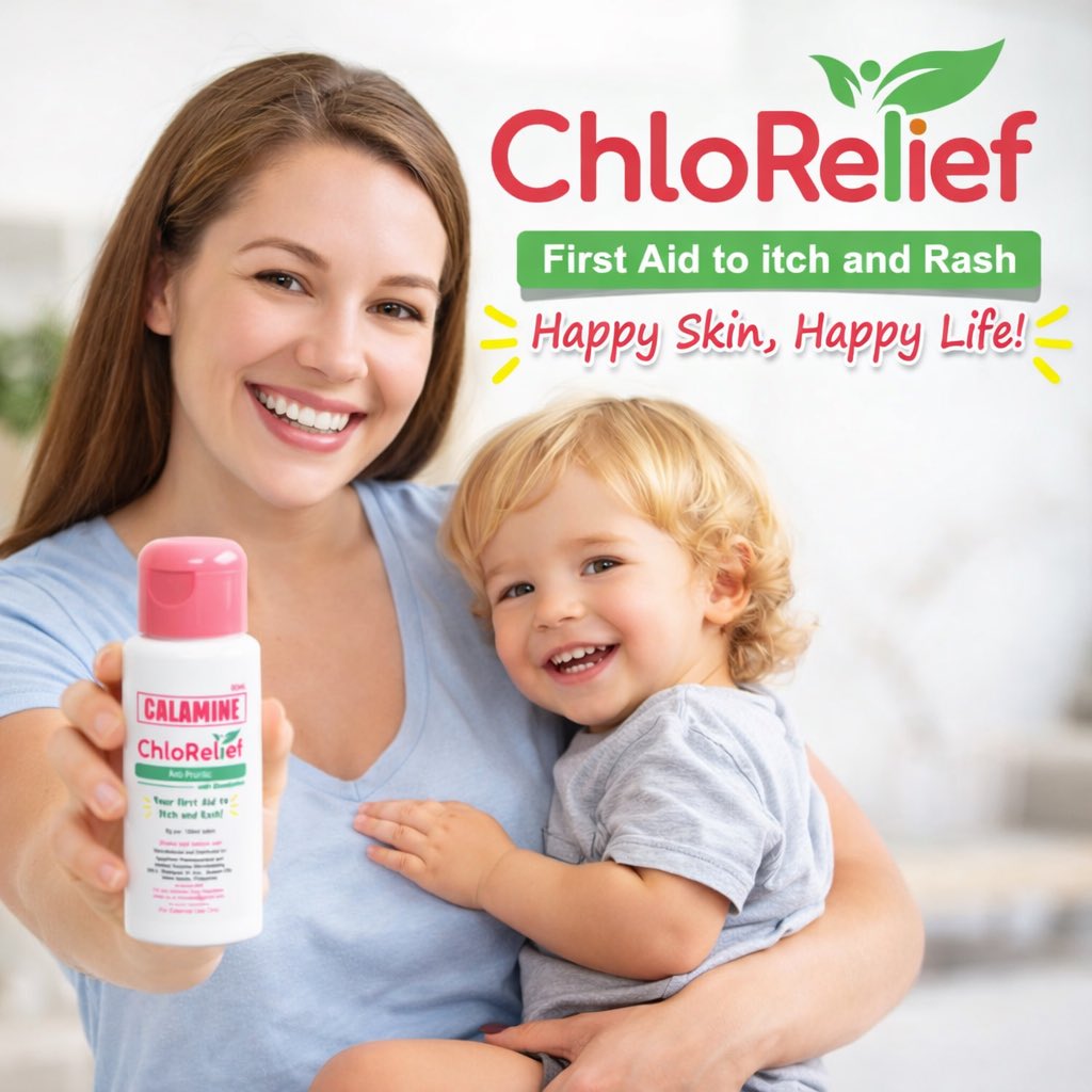chlorelief's tweet photo. Happy Skin, Happy Life! 💚
Keep your little one (and yourself!) itch-free with ChloRelief Calamine.

✔️ Diaper rash
✔️ Prickly heat
✔️ Allergies
✔️ Insect bites
✔️ Measles
✔️ Sunburn
✔️ Skin dryness
✔️ Eczema
✔️ Chicken pox

Your everyday first aid for itch and rash. 💖🇵🇭 https://t.co/z5g6dT3gcp