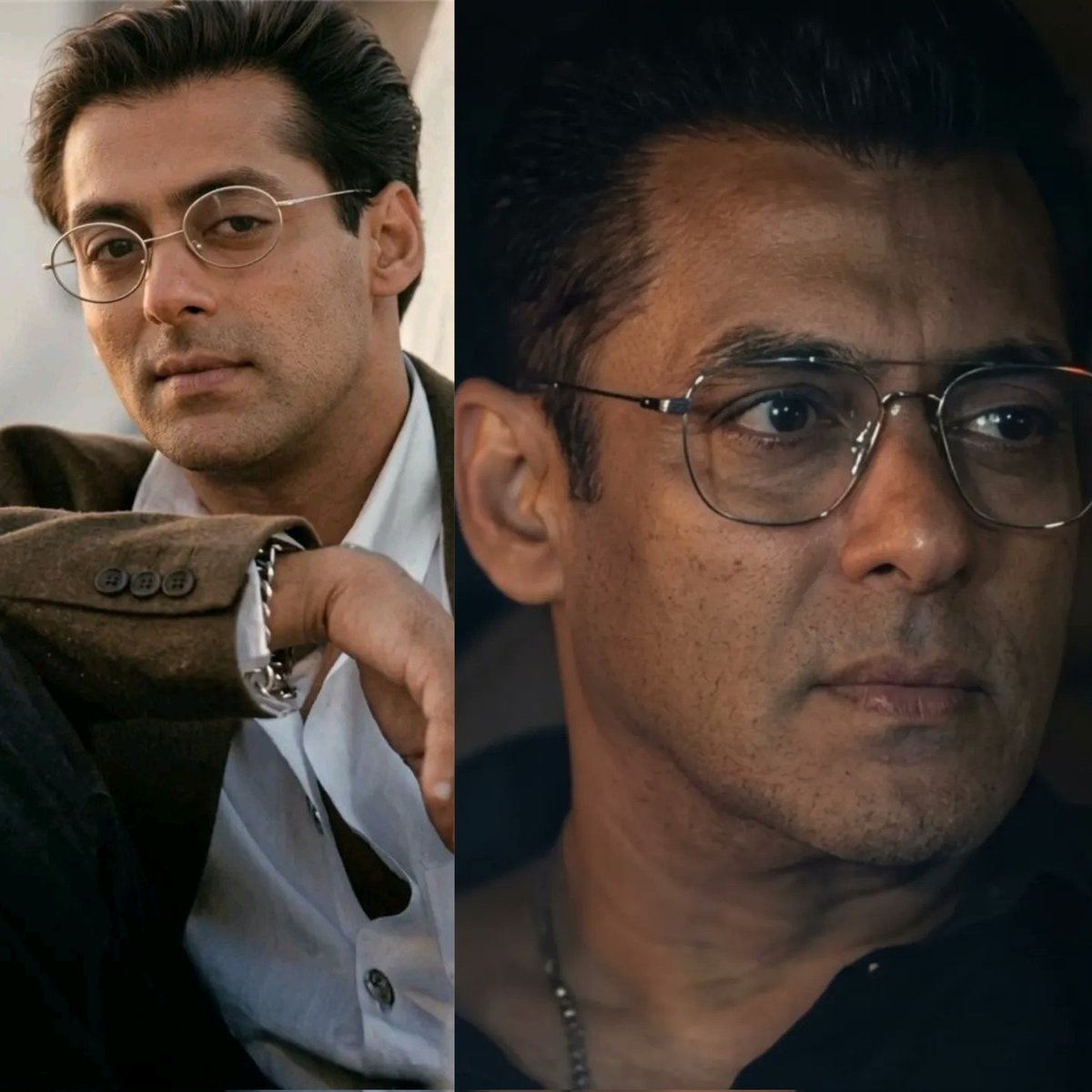 Freak4Salman's tweet photo. The difference between these two pictures is more than two decades! The eternal charm of #SalmanKhan❣️ https://t.co/rmOxqQsKL6