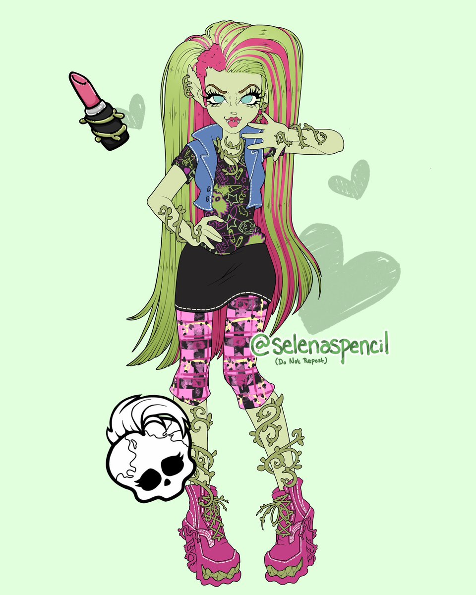 selenaspencil's tweet photo. Venus McFlytrap // WIP UPDATE 

I’m about done with these clothing patterns 🥲
#boost #artmoots #fanart #artwork #characterillustration #wipart #venusmcflytrap #ArtistOnTwitter #monsterhigh https://t.co/hpxOHf38FT