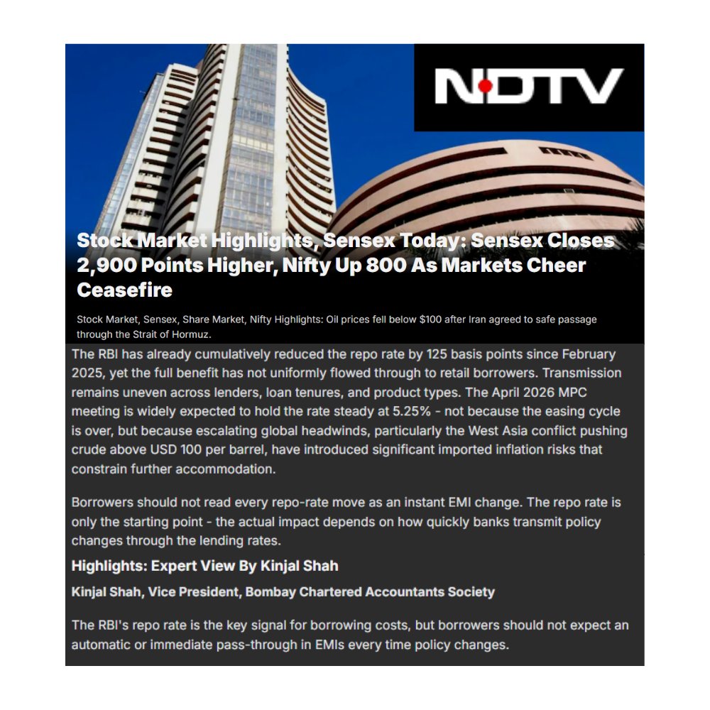 Bombay Chartered Accountants' Society(BCAS) tweet media