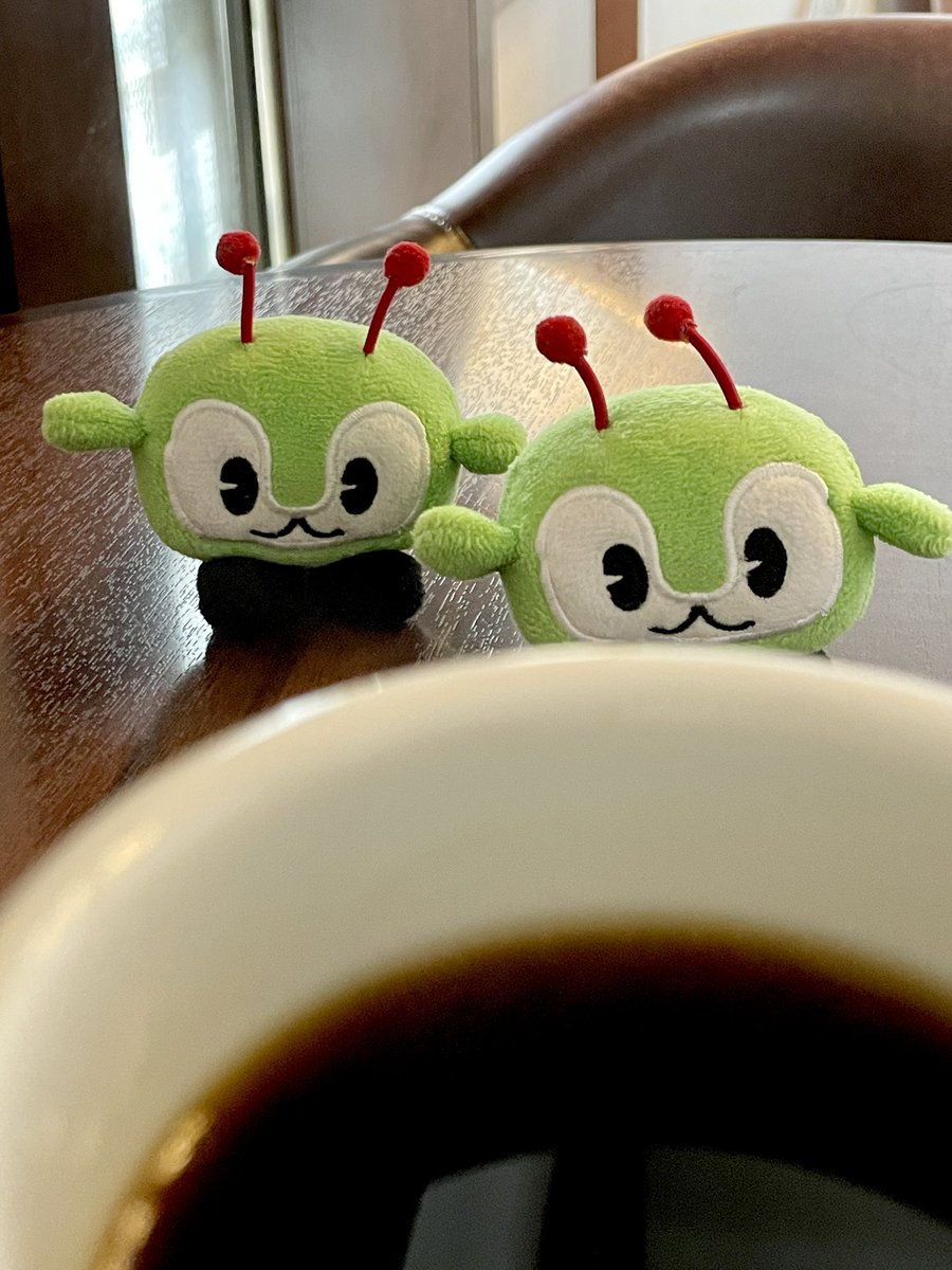 コーヒー飲みに来たらみんくるズも現れた☕️
