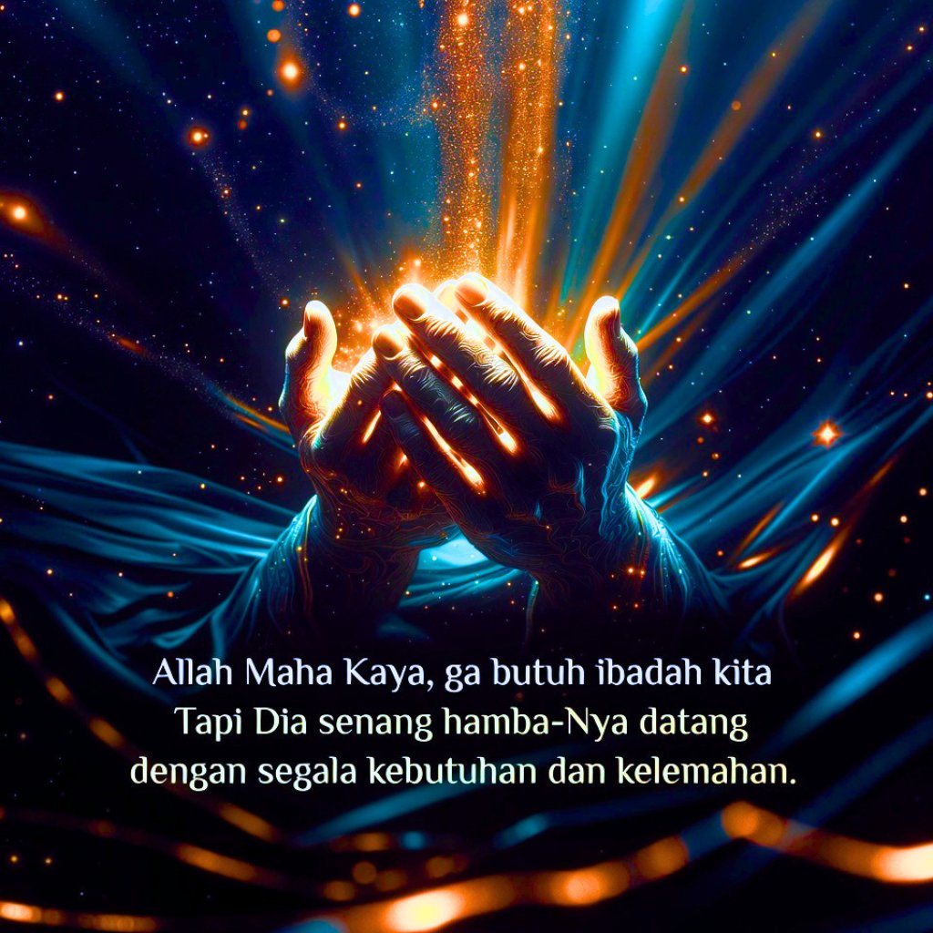 suhusuci's tweet photo. Bener banget... Banyak yang malah males ibadah karena 'takut nggak ikhlas' atau 'merasa ga pantes minta'. Padahal Allah justru sayang banget sama hamba yang merengek-rengek minta apa aja ke Dia. Yang bikin sedih malah kalau kita cuek total, ga pernah ngobrol sama Allah

oya tambahan juga bahwa Allah Maha Kaya, ga butuh ibadah kita. Tapi justru karena Dia Maha Pengasih, Dia senang kalau hamba-Nya datang dengan segala kebutuhan dan kelemahan kita.