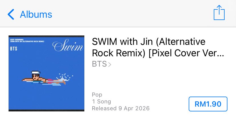 SWIM with Jin (Alternative Rock Remix) [Pixel Cover Version] is