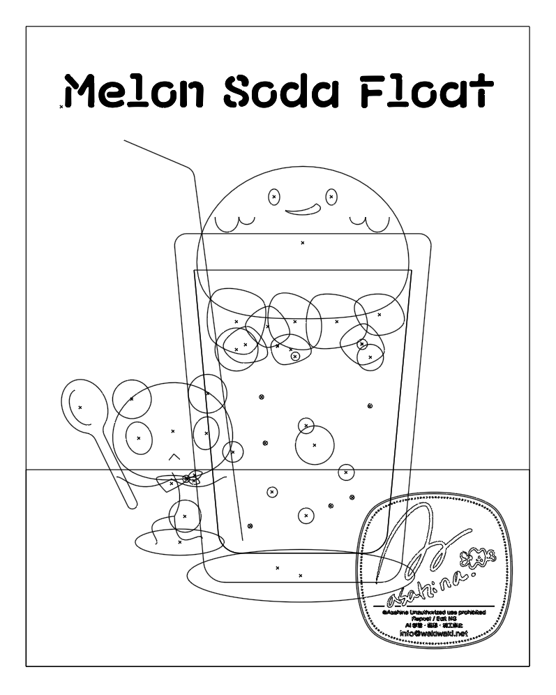 Adobe Illustrator
melon soda float. 